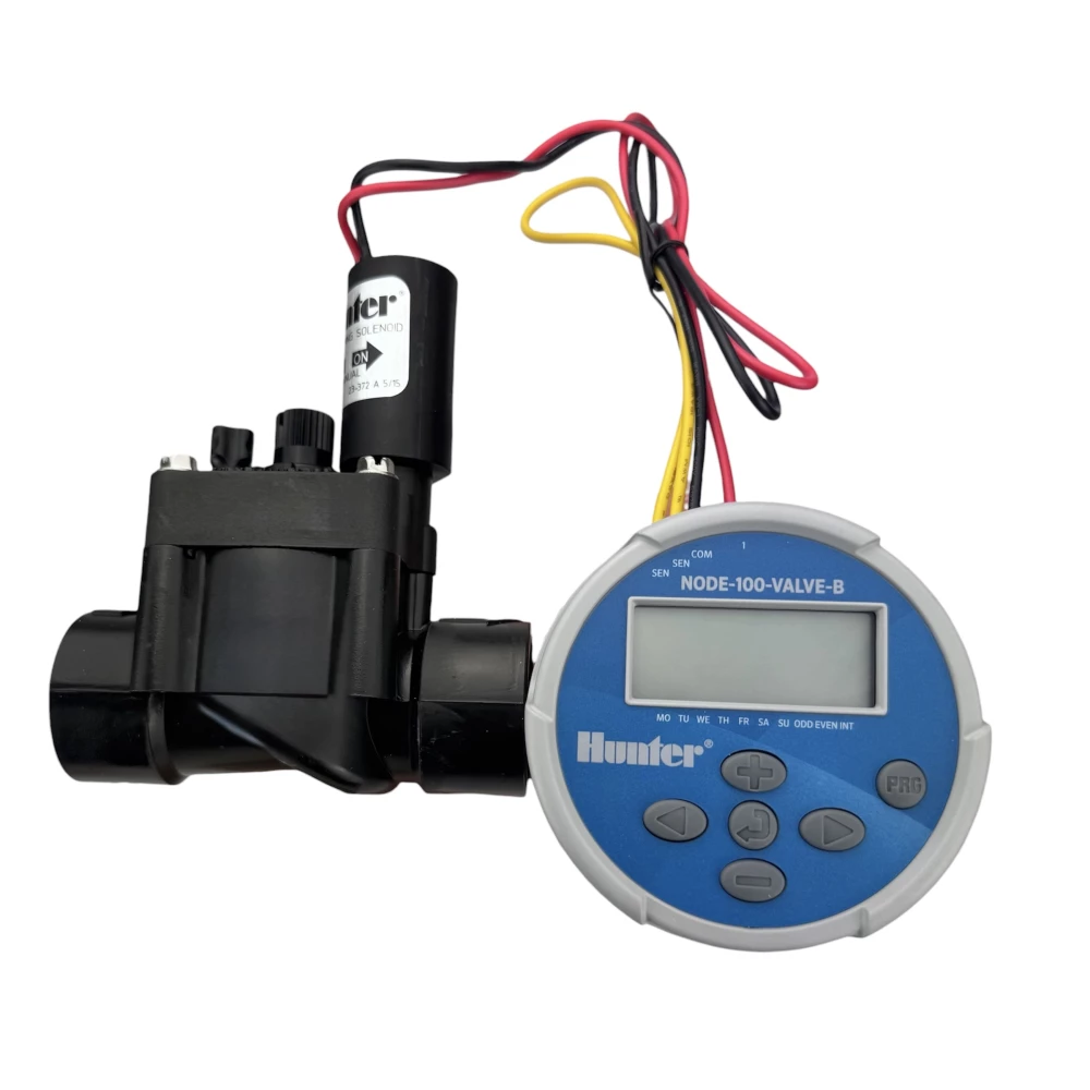 Автономний контролер Hunter NODE-100-VALVE (в комплекті з клапаном 1") на батарейках 9В