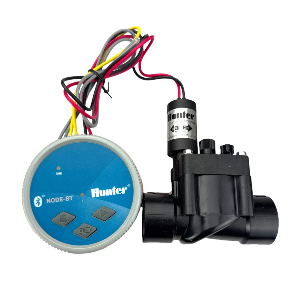 Комплект Hunter NODE-BT-100-VALVE-B (контролер 1 зона + клапан PGV-101G + соленоїд DC)