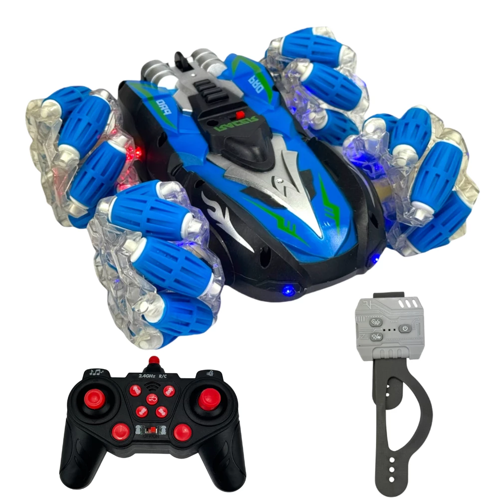 Синий вездеход для трюков с двойным управлением