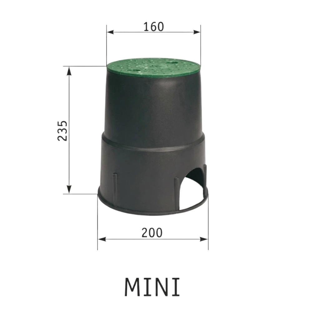 Купити Клапанний бокс (дренажний колодязь) Irritec Mini, кришка 160 мм (IGPOZ2000N01C) в Україні
