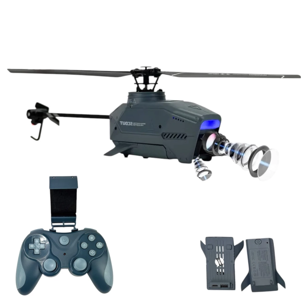 Радіокерований вертоліт для дітей 8K Professional Black Bee з двома камерами