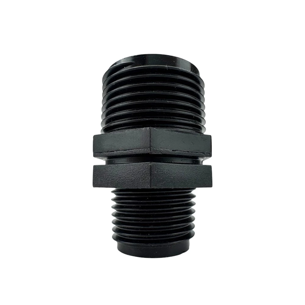 Купити Ніпель редукційний різьбовий пластикова Irritec 3/4" х 1/2" ЗР (зовнішня різьба) Італія – Різьбові фітинги для монтажу пластмасових трубопроводів в Україні