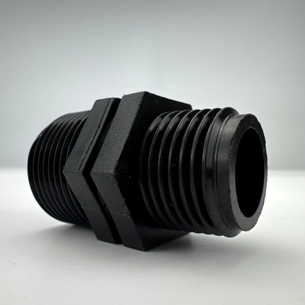 Купити Ніпель редукційний різьбовий пластикова Irritec 3/4" х 1/2" ЗР (зовнішня різьба) Італія – Різьбові фітинги для монтажу пластмасових трубопроводів в Україні, фото 5