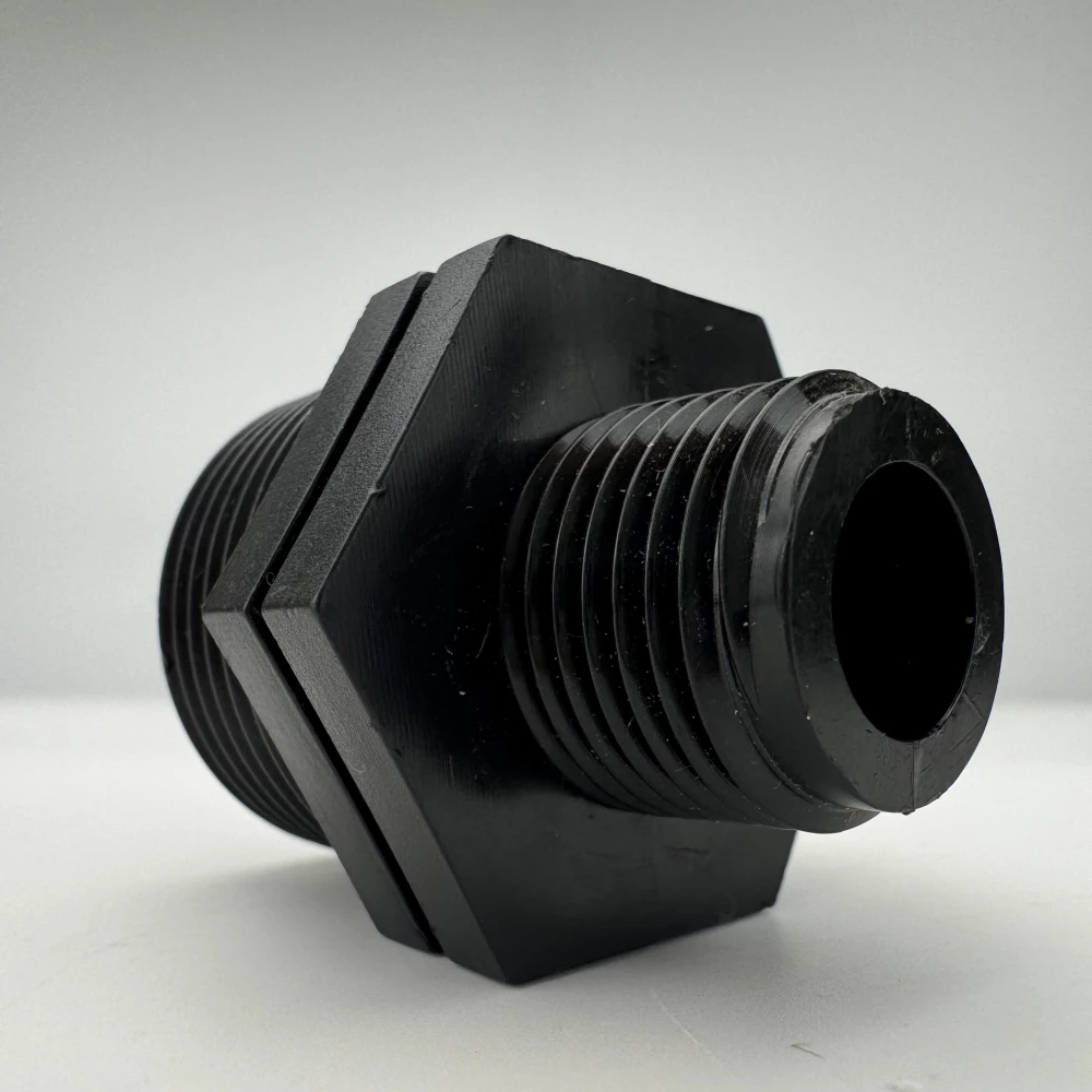 Купити Ніпель редукційний різьбовий пластиковий Irritec 1" х 1/2" ЗР (зовнішня різьба) Італія – Різьбові фітинги для монтажу пластмасових трубопроводів в Україні, фото 5