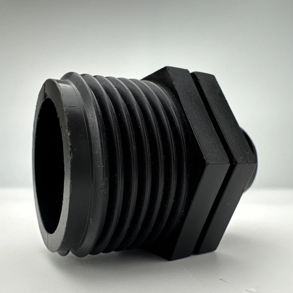 Купити Ніпель редукційний різьбовий пластиковий Irritec 1" х 1/2" ЗР (зовнішня різьба) Італія – Різьбові фітинги для монтажу пластмасових трубопроводів в Україні, фото 8