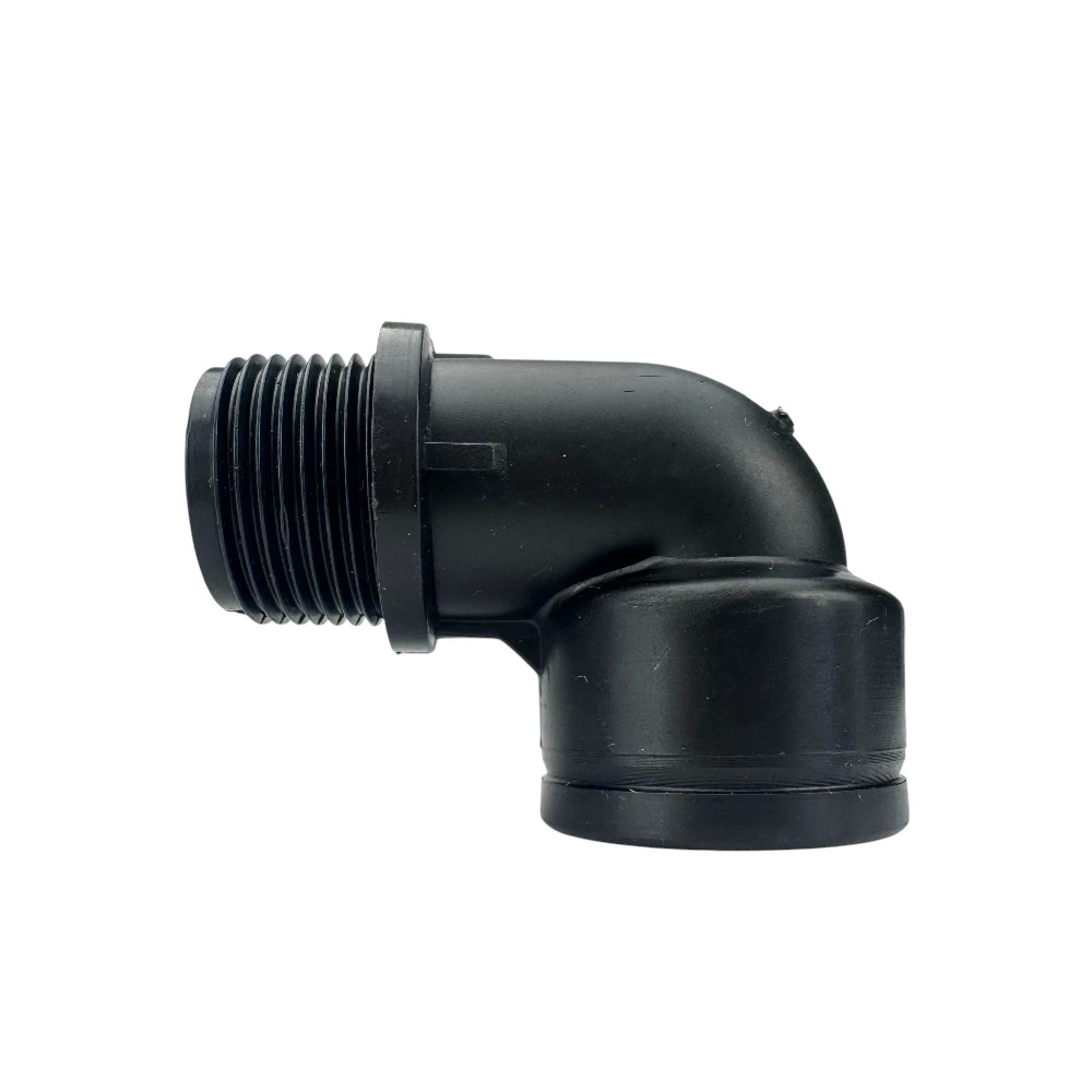 Купити Коліно різьбове пластикове Irritec 3/4" ЗР х 3/4" ВР (кутник) Італія – Різьбові фітинги для монтажу пластмасових трубопроводів в Україні